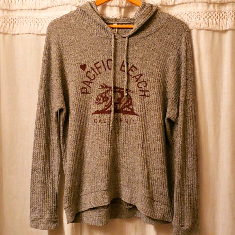 Pacific Beach Gray Hooded Sweatshirt soft warm comfortable hoodie